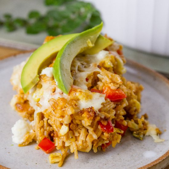 Cheesy Spanish Rice Casserole