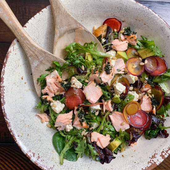 Plum and Salmon Salad