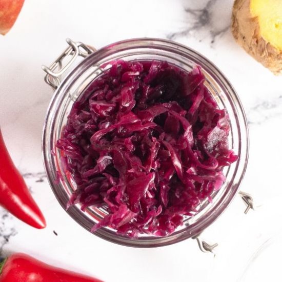 Red Cabbage Sauerkraut