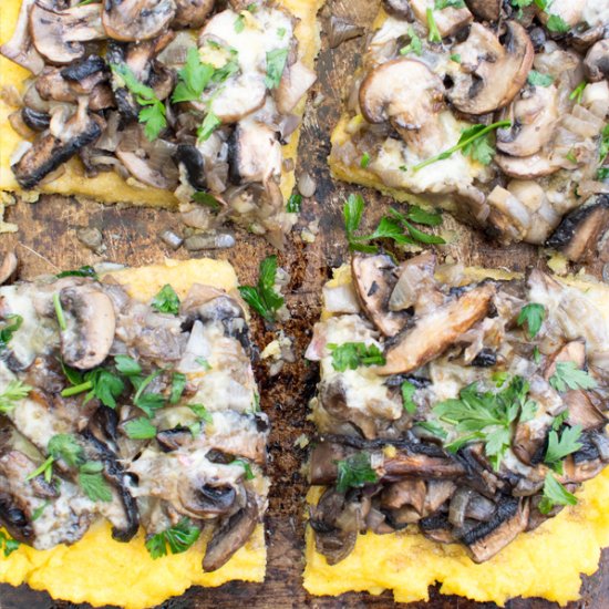 Mushroom Polenta Tart