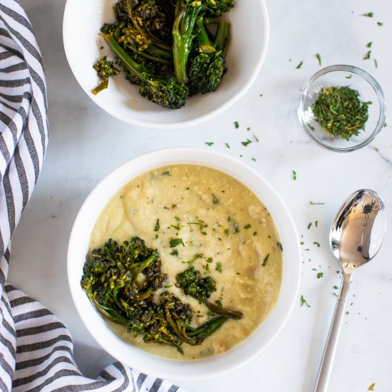 CREAMY VEGAN WHITE BEAN SOUP