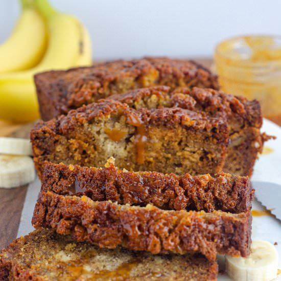 salted caramel banana bread