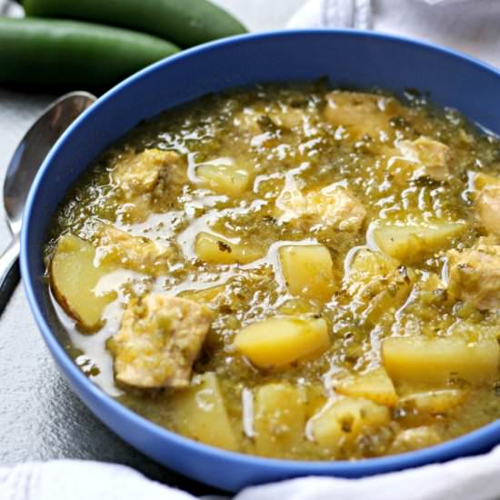 Crockpot Chicken Verde w/ Potatoes