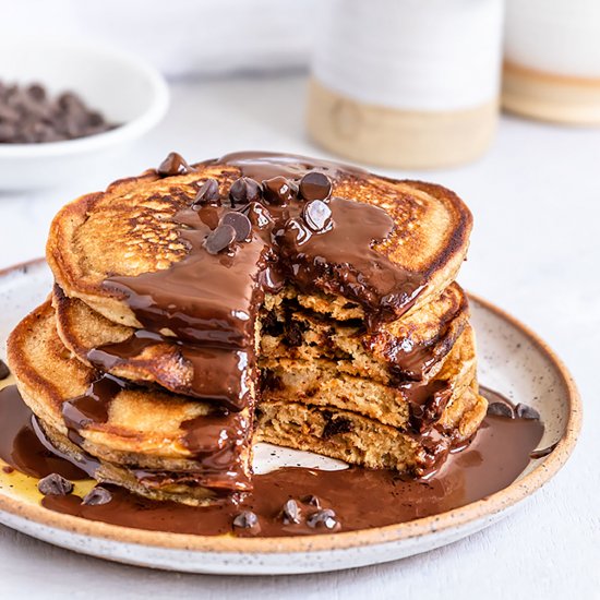 Vegan Chocolate Chip Pancakes