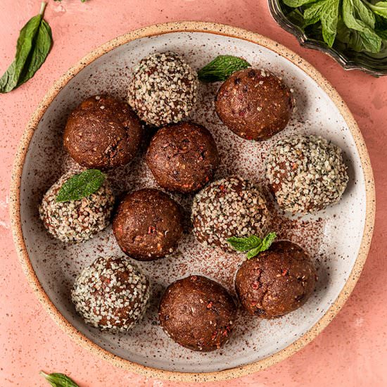 Chocolate Mint Bliss Balls