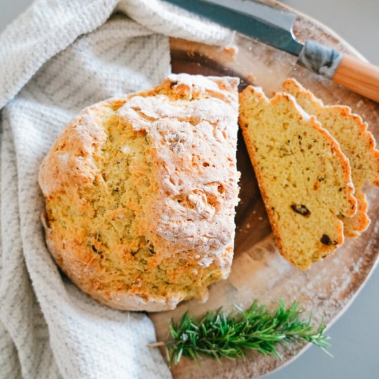 Rosemary + Garlic Irish Soda Bread