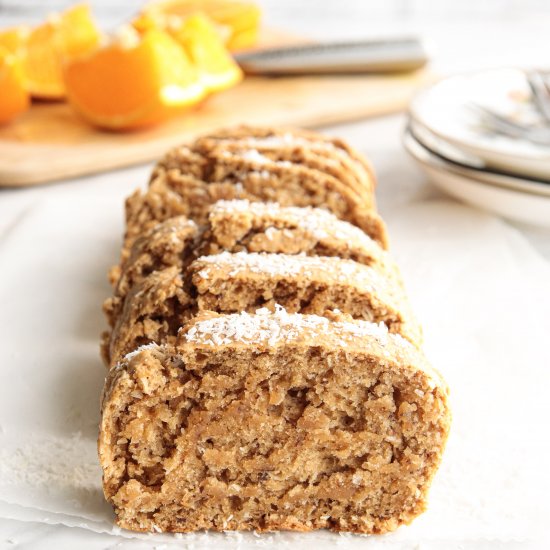 Vegan and healthy orange cake