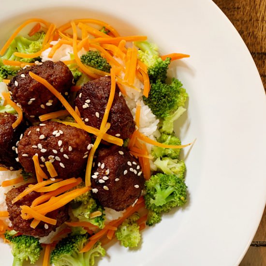 Turkey Bulgogi Meatballs