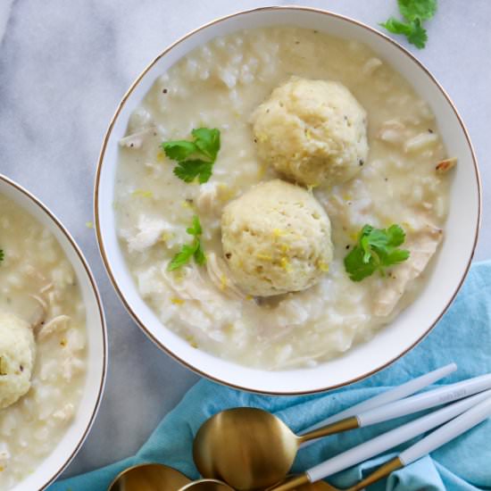 Chicken Lemon Rice Soup