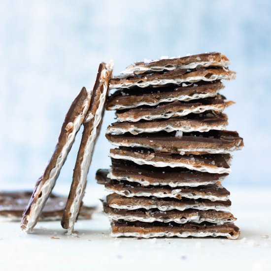 Vegan Matzo Crack (Refined Sugar-Free)