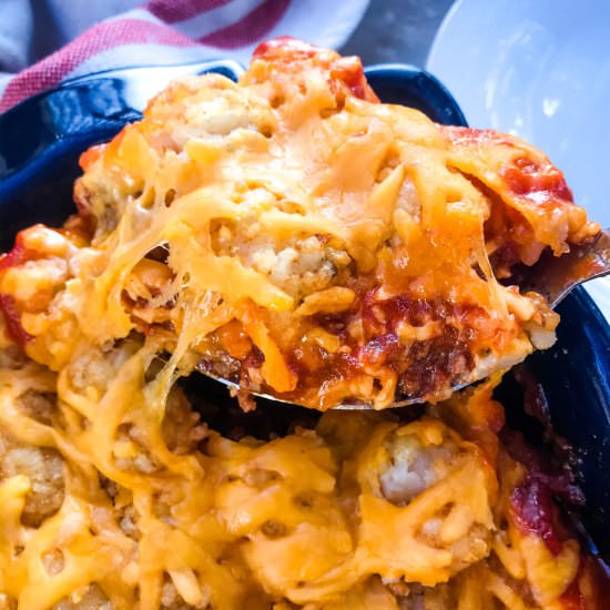 Sloppy Joe Tater Tot Casserole