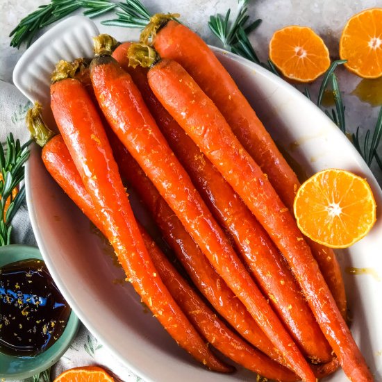 Maple Orange Glazed Carrots