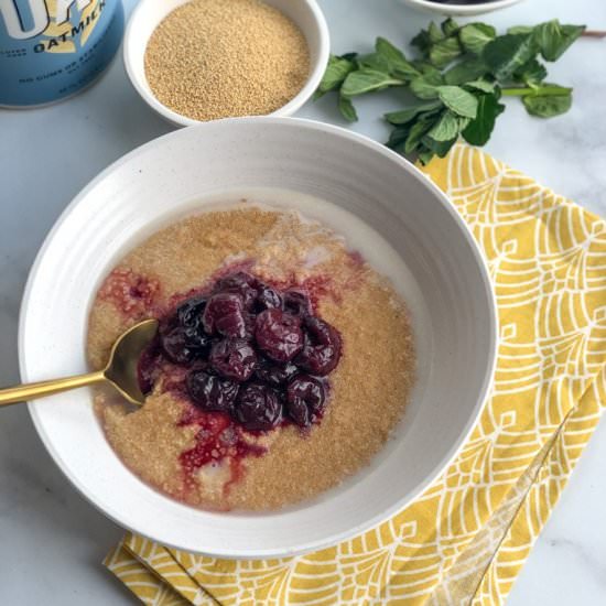 Amaranth Porridge with Cherries