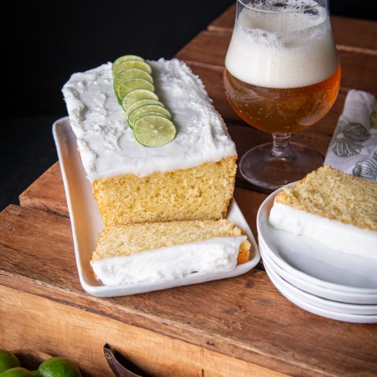 Key Lime Pilsner Loaf Cake