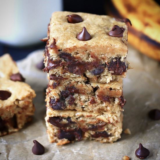 Chocolate Chip Banana Bread Bars