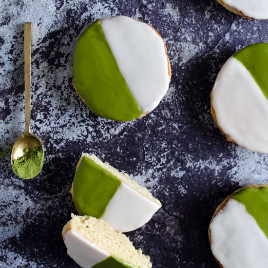 Matcha and white cookie