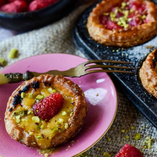 Rhubarb and Raspberry Tarts