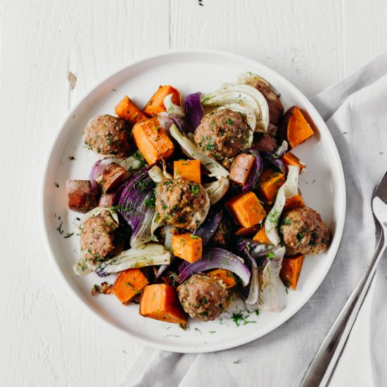 Sheet Pan Turkey Meatballs