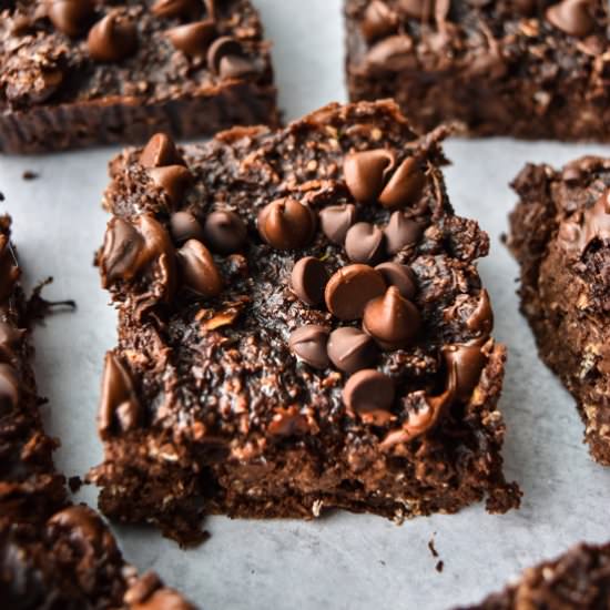 Chocolate Zucchini Oatmeal Bars