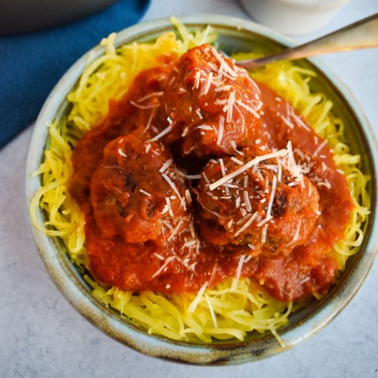 Spaghetti Squash and Meatballs