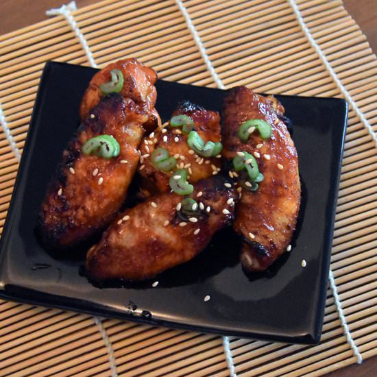 Gochujang glazed chicken wings