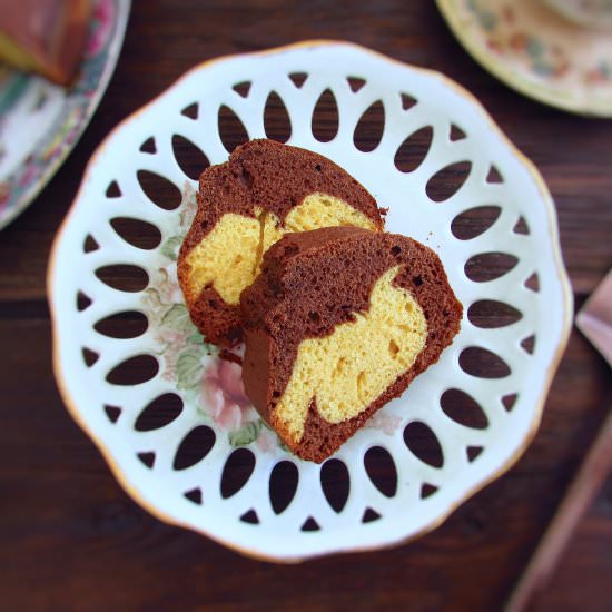 Chocolate orange marble cake