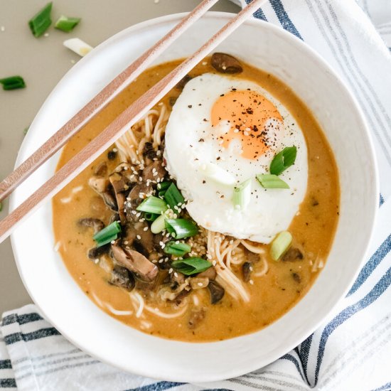 Spicy Mushroom + Coconut Milk Ramen