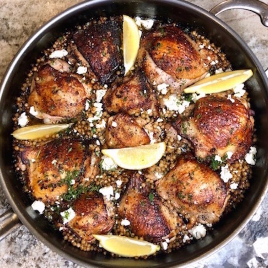 Skillet Greek Chicken & Couscous