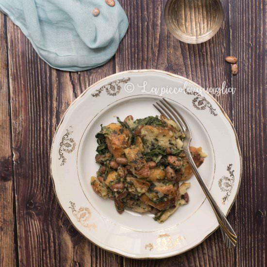 Bread with chicory and beans