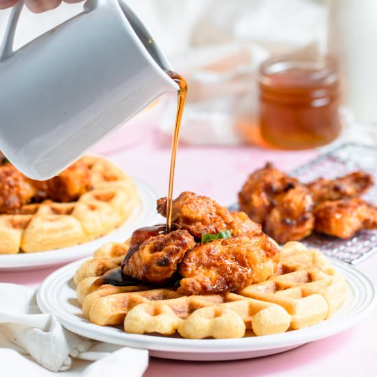 Air Fryer Chicken and Waffles