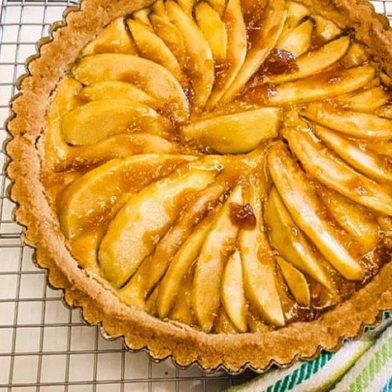 A Pear Tart With Shortbread Crust