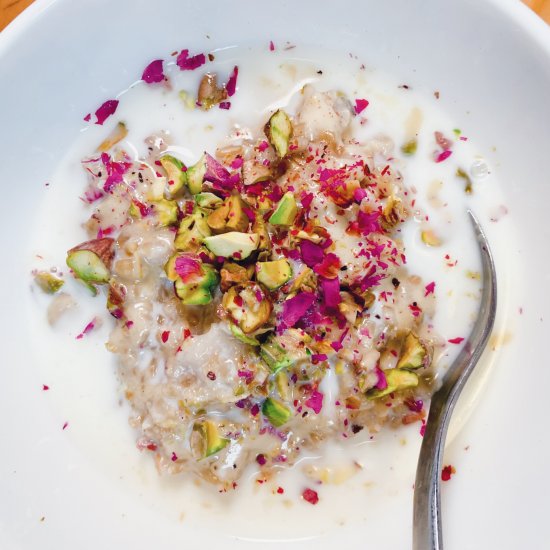 Pistachio Rose Irish Porridge