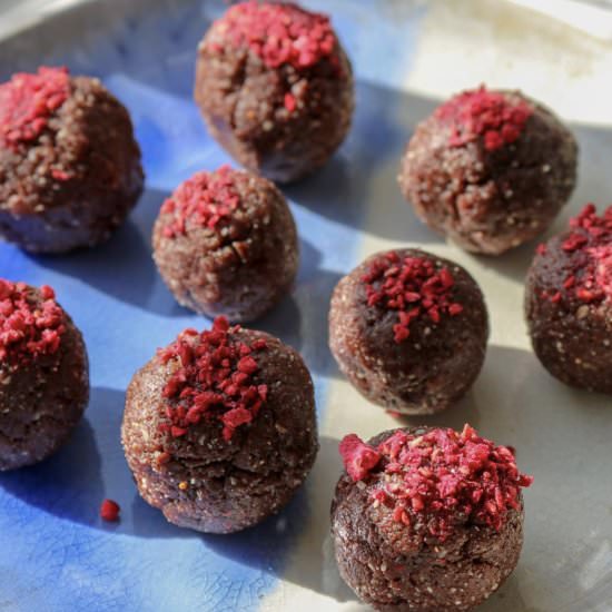 Raspberry Energy Balls