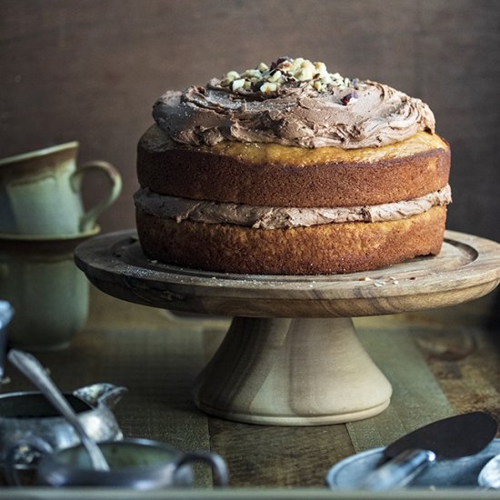 Hazelnut Cream Banana Cake