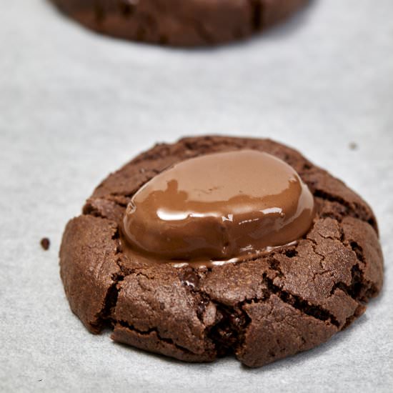 Chocolate Peanut Butter Egg Cookies