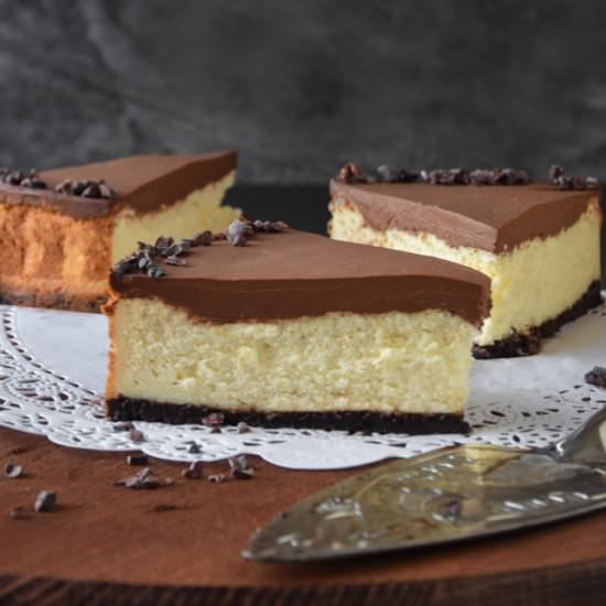 Cheesecake with chocolate