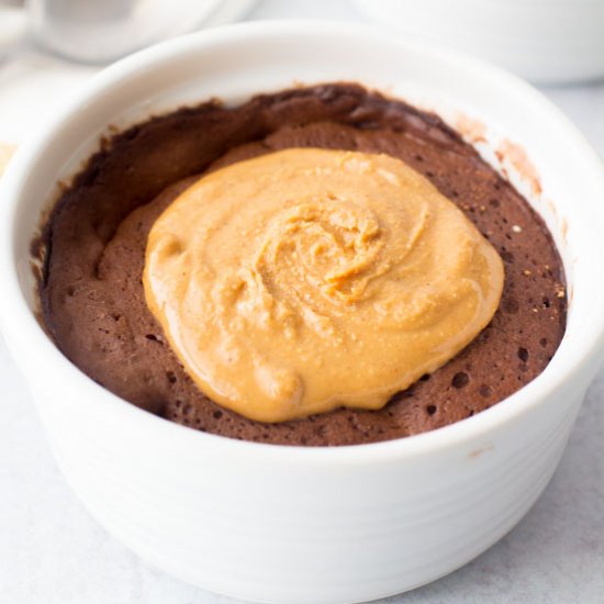 Chocolate Peanut Butter Mug Cake