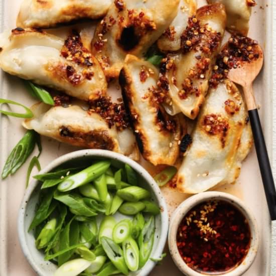 Potstickers with Homemade Chili Oil