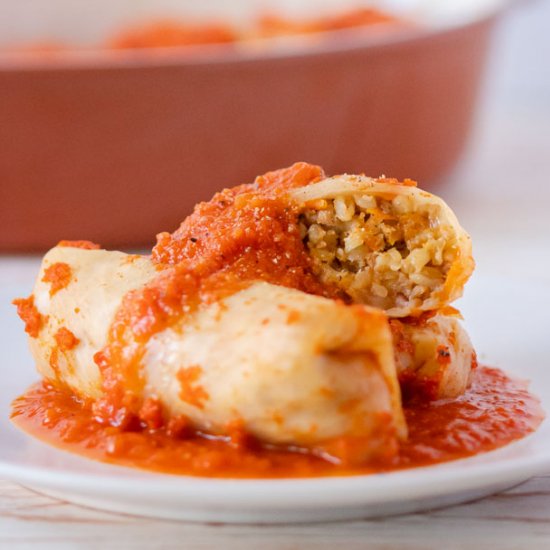 Vegan Stuffed Cabbage Rolls