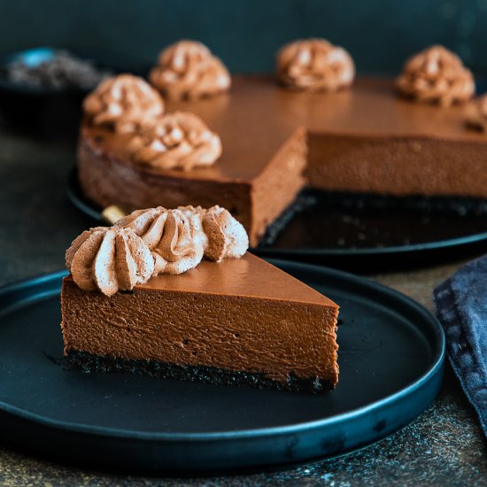 Eggless Chocolate Cheesecake