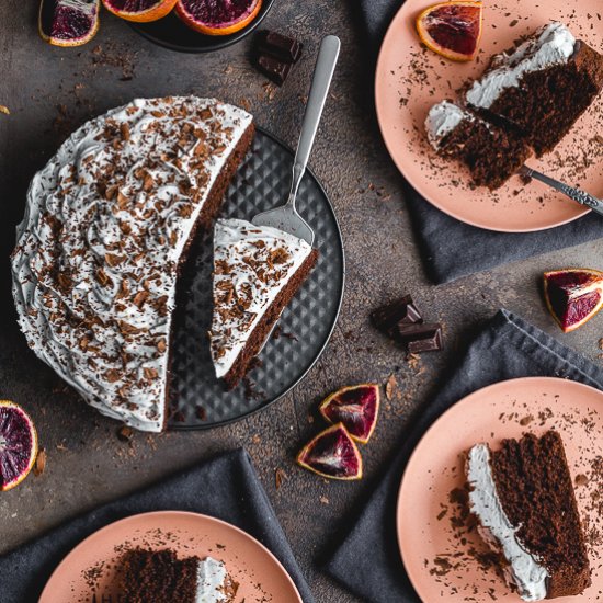 Blood Orange Chocolate Cake