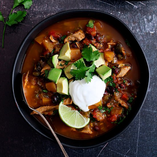 Southwestern Turkey Black Bean Stew