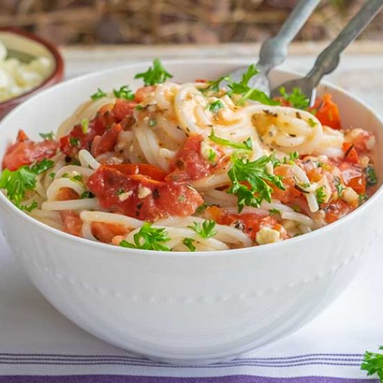 Gluten-Free Tomato and Feta Pasta