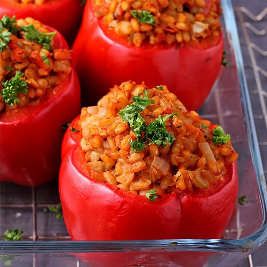 vegan stuffed bell peppers