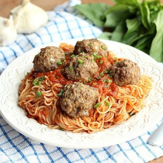 Healthy Spaghetti and Meatballs