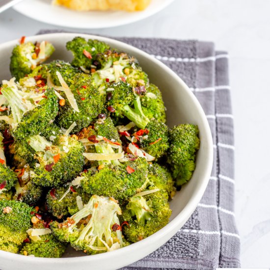 Oven Roasted Broccoli with Parmesan