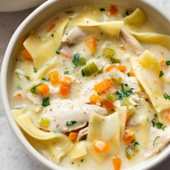 creamy chicken noodle soup