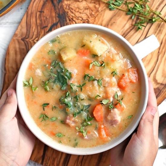 Paleo Whole30 Ham and Potato Soup