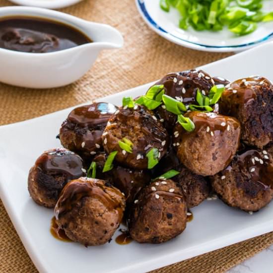 Korean Beef Bulgogi Meatballs