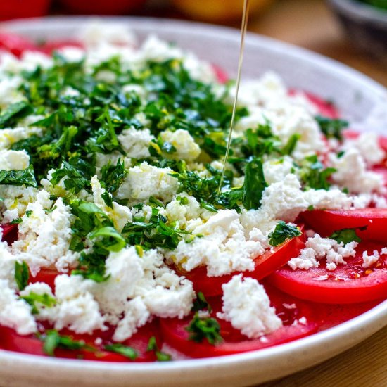 Tomato Ricotta Salad & Gremolata